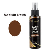 Waterproof Lace Tint Spray for Lace Wigs Closures Frontals 100ml Light/Medium/Dark Brown to Match Your Skin Tone Wig Accessories