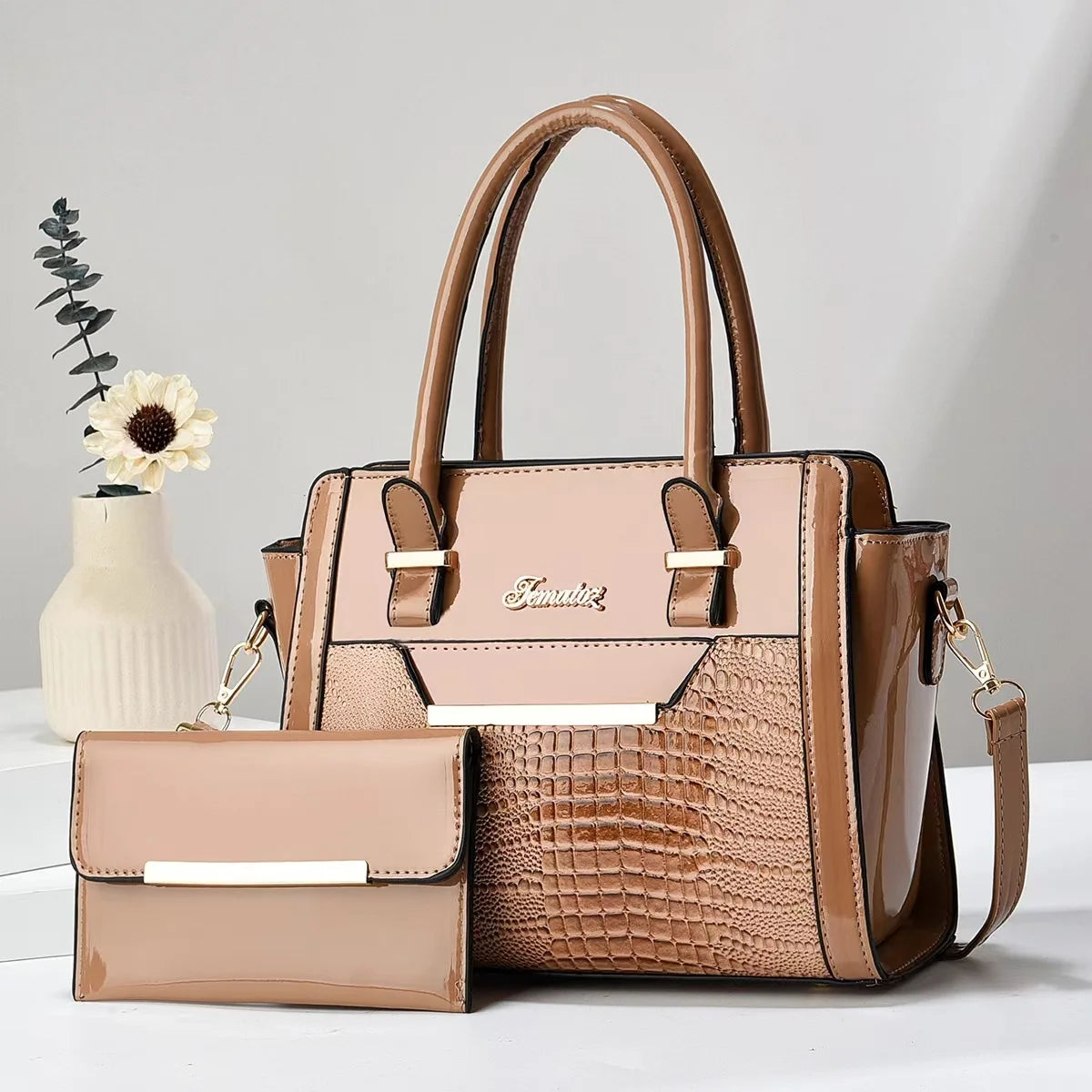 Luxury PU leather messenger bag for women, designer shoulder crossbody purse, stylish handbag and ladies handbag from HSF Marketplace
