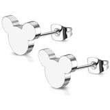 Cute mouse stud earrings for kids and teens, stainless steel jewelry by HSF Marketplace