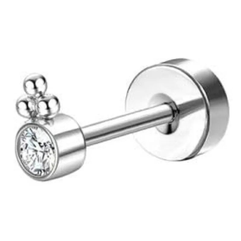 Bobisty surgical stainless steel flat back hoop earrings for sensitive ears, dainty women’s cartilage studs