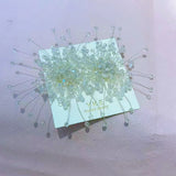 HSF Marketplace sparkling snowflake crystal beaded flower stud earrings for bridal wedding jewelry