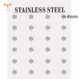 12 pairs white crystal stud earrings set, 2–7mm round and square zircons with golden stainless steel posts