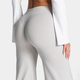 HSF Marketplace women's scrunch straight-leg pants, butt-lifting wide-leg leggings for gym, yoga, and jogging