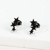 Fashion Stainless Steel Earrings Small Cute Triple Star Stud Earrings Punk Piercing Earing Women's Starry Minimalist Jewelry