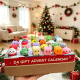 Christmas mystery dumpling squishy advent calendar by HSF Marketplace with 24 days of cute sensory toy surprises