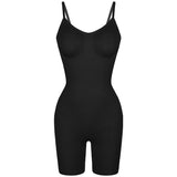 Women’s full body bodysuit shapewear tank top with tummy control, anti-chafing shorts, and butt lifter design