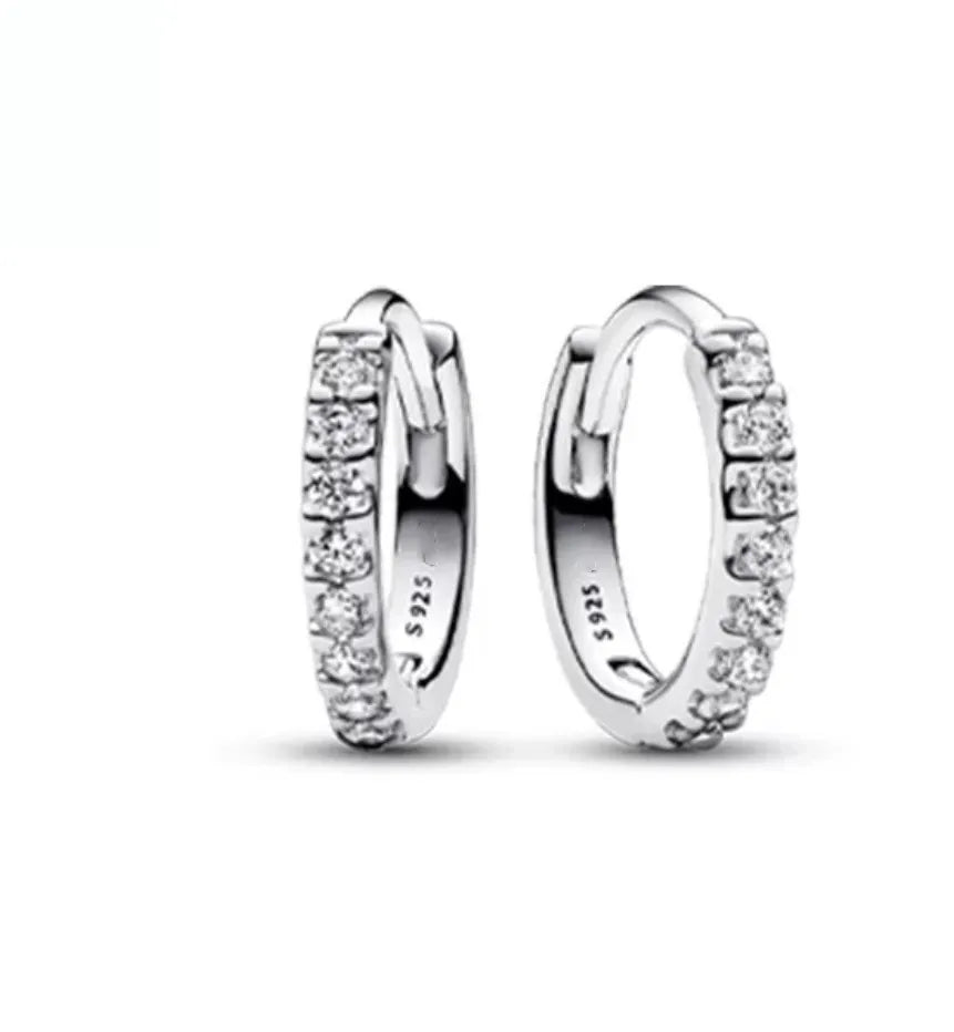 HSF Marketplace 925 silver butterfly square heart-shaped earrings for women