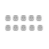 10Pcs/20Pcs Hair Ring Dreadlocks Beads Hair Braid Rings Clips Dread Locks Hair Braiding Metal Cuffs Decoration Accessories Men