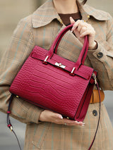 Genuine leather shoulder handbag for women, HSF Marketplace, stylish cowhide purse with a spacious interior for business and daily use.