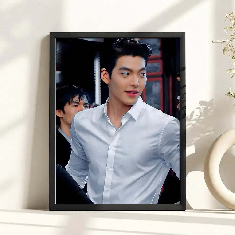 Kim WooBin celebrity portrait style poster for home decor, K-Culture merch by HSF Marketplace