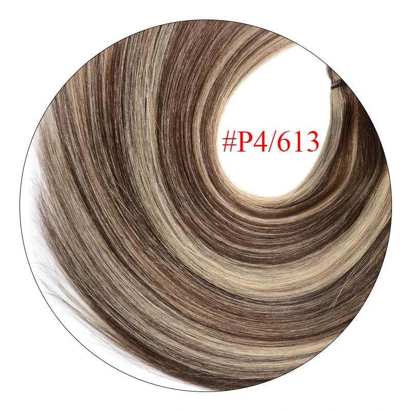 Doreen 100% Remy human hair clip-in ponytail extension, natural wrap ponytail piece in brown tones