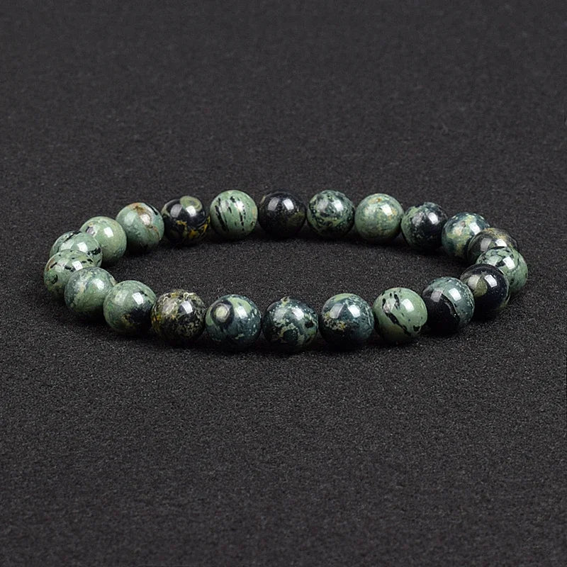 Genuine Natural Stone Bracelet Apatite Lapis Lazuli Agate Crystal Tiger Eye High Quality Gem Beads Bracelet Homme Jewelry Bangle
