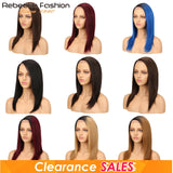 Rebecca lace wig by HSF Marketplace featuring straight, ombre human hair with a side part for Black women, showing the lace front and sleek style.