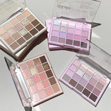 20-color low-saturation Korean eyeshadow palette with purple matte, pearlescent and glitter shades by HSF Marketplace