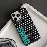 Polka dot shockproof phone case for iPhone 11–17 by HSF Marketplace