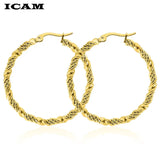 Stainless steel hoop earrings set for women by HSF Marketplace, nickel-free jewelry design
