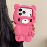 Gloomy Bear anti-fall phone case for iPhone 17 to 12 Pro Max by HSF Marketplace