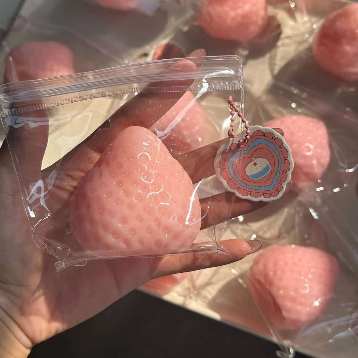Strawberry Taba Squishy Fidget Toy - Slow Rebound Stress Relief Toy for Kids, Adults, Office & Party Favors - Squeeze Gift 2026