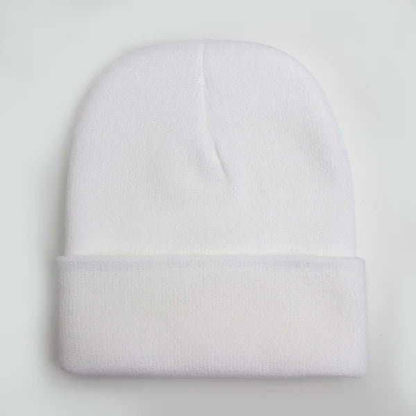 Unisex soft knitted winter beanie in a solid color, women's hat by HSF Marketplace