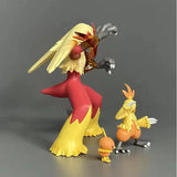 Torchic, Combusken and Blaziken anime PVC evolution figure set collectible statues