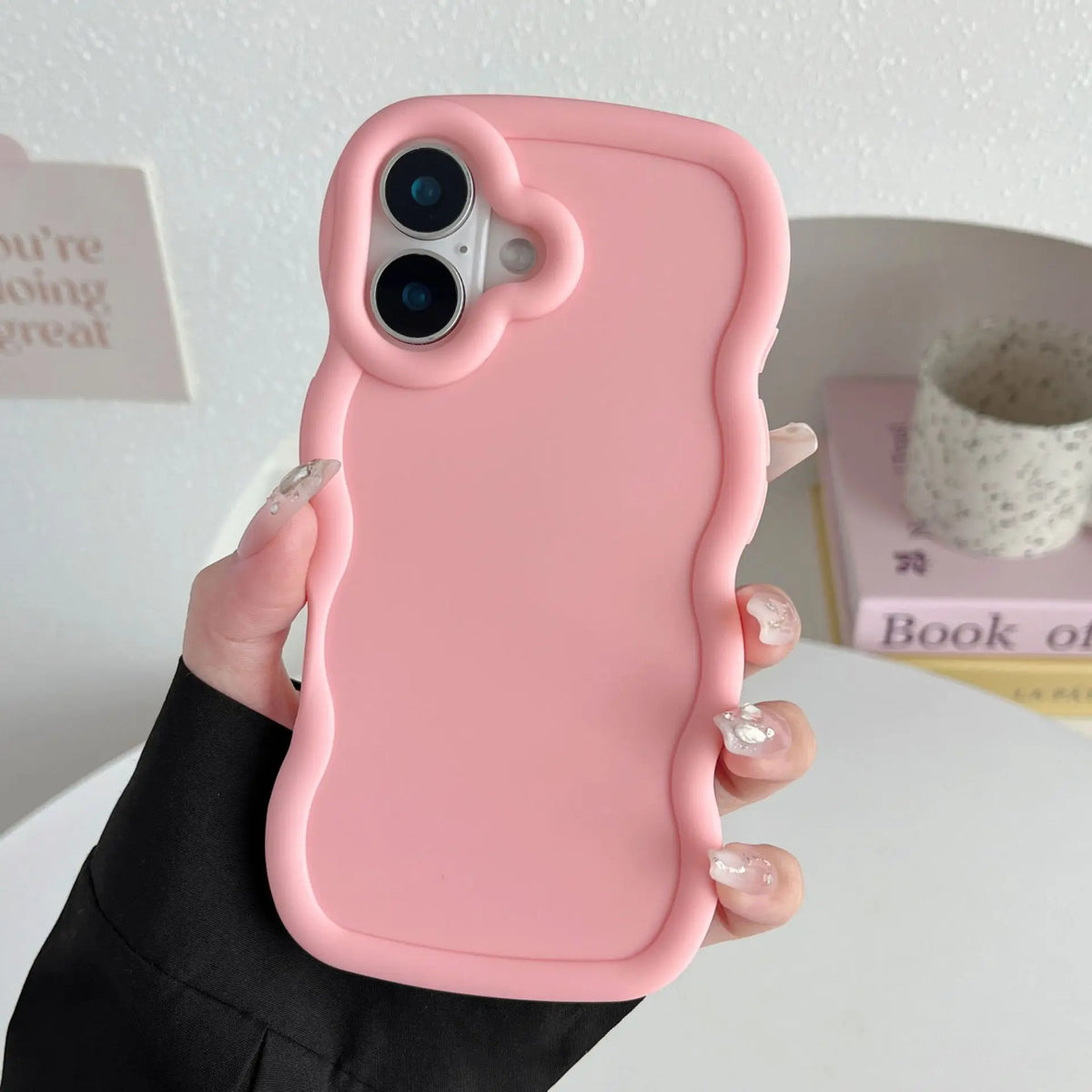 Wave pattern cartoon DIY iPhone 16 Pro Max case by HSF Marketplace