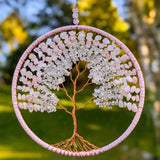 1 Pc Tree of Life Crystal Wall Pendant Natural Stones Amethyst Lapis lazuli Citrine Rose Quartz