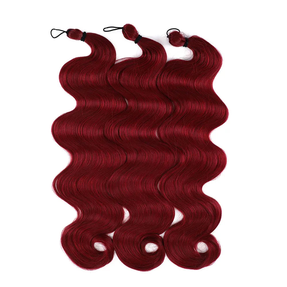 26 Inch Crochet Braid Hair 300G Synthetic Ombre Brown 27/30/613 Deep Wave Braiding Hair Extensions Body Wave Twist Crochet Hair