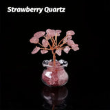 Natural Gemstone Mini Crystal Tree Bonsai Natural Stone Tabletop Decor,Home Office Luck Tree Home Ornaments