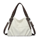 Genuine Soft Leather Handbags for Women Vintage Shoulder Tote Bag Luxury Designer Ladies Large Capacity Purse Bags Sac A Main