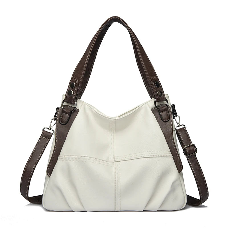 Genuine Soft Leather Handbags for Women Vintage Shoulder Tote Bag Luxury Designer Ladies Large Capacity Purse Bags Sac A Main