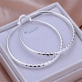 925 sterling silver 5CM circle hoop earrings for women, HSF Marketplace jewelry for weddings and parties