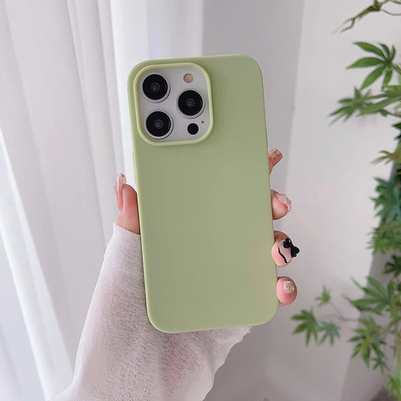 Candy color ultra-thin silicone case for iPhone 16 to 11 by HSF Marketplace