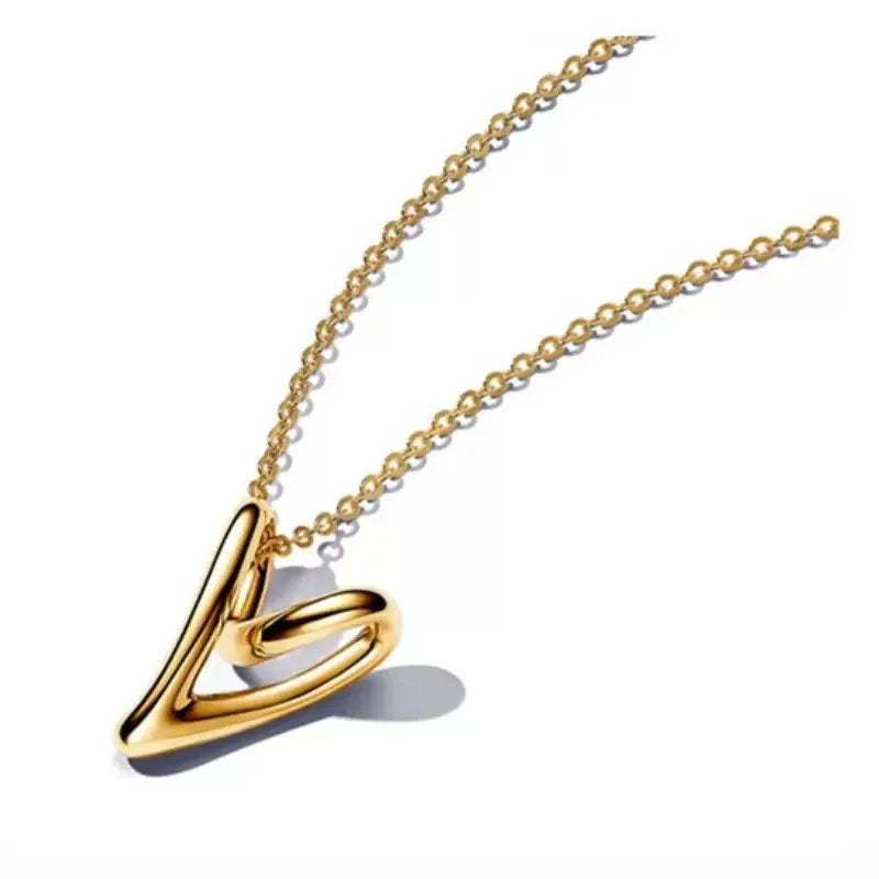 Silver heart pendant necklace with zircon circle charm, featuring S925 silver jewelry design for women, perfect for DIY beaded charms.