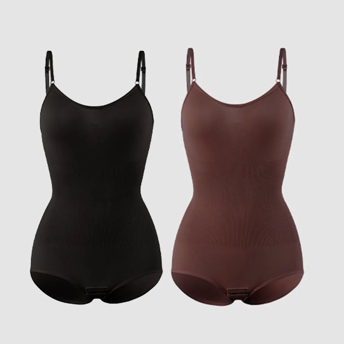 Women's seamless shapewear butt lifter bodysuit with open crotch and high elasticity, front view