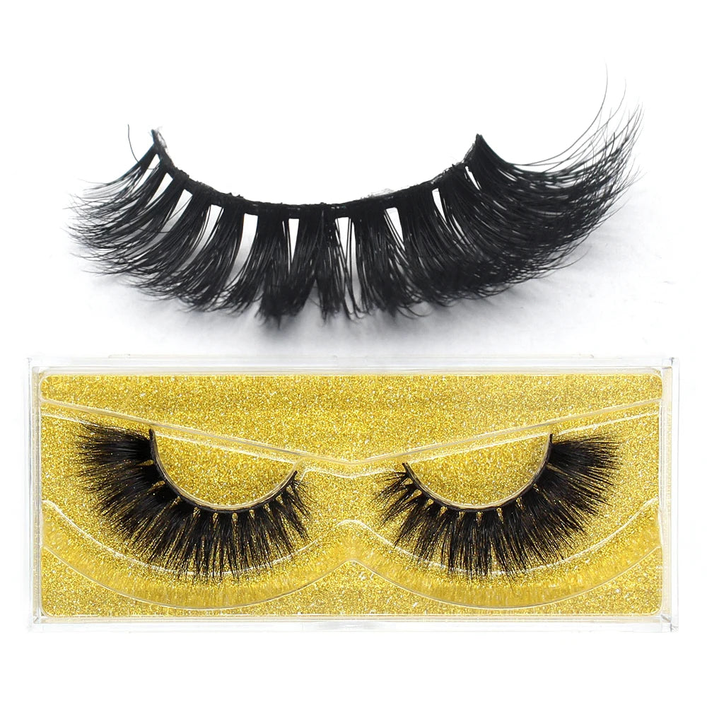 Dropshipping 3D Mink Eye Lashes Fluffy Volume Eyelash Extension Natural Wispy Full Strip Mink False Eyelashes Bulk Lash Makeup
