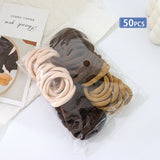50/100Pcs Mixed Color Hair Rubber Bands,Women High Elastic Hair Ties,Korean Ponytail Holders,No Damage Hair Headbands