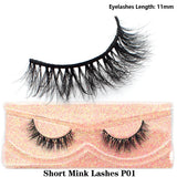 3D real mink false eyelashes, fluffy wispy short clusters by HSF Marketplace