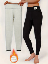 HSF Marketplace women's winter fleece leggings, high-waist lamb cashmere joggers with warm velvet lining