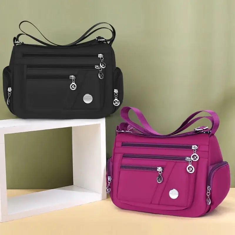 Women’s nylon waterproof messenger handbag by HSF Marketplace, large capacity travel crossbody bag with casual stylish design.