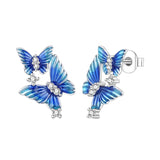 Orstarry S925 sterling silver 18k gold classic knot stud earrings for women, close-up view