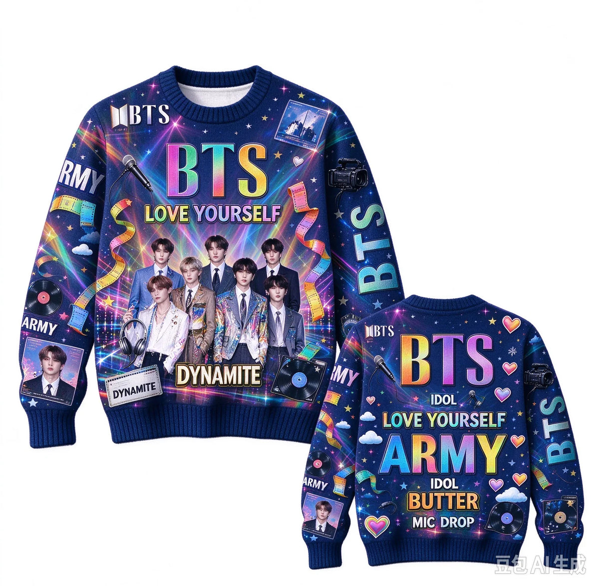 BTS Love Yourself ARMY sweatshirt by HSF Marketplace, K-pop fan apparel in a casual crewneck style