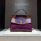 Luxury HSF Marketplace crocodile print leather handbag for women, stylish crossbody purse with high-quality craftsmanship.