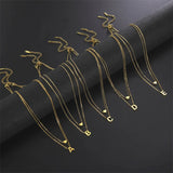 Tiny heart initial necklace for women with gold and silver layered charms, HSF Marketplace jewelry