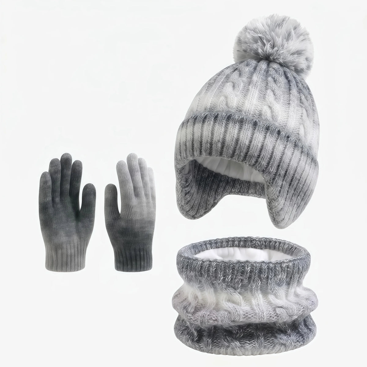 Children's warm fleece hat, scarf and gloves set for boys and girls by HSF Marketplace
