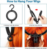 4 pcs Portable Wig Display Stand Wig Hanger Stand For Multiple Wigs Drying Stand Hanging Wig Stand Plastic Wig Dryer Stand