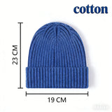Warm knitted melon hat, winter beanie for women and men in a cozy textured design