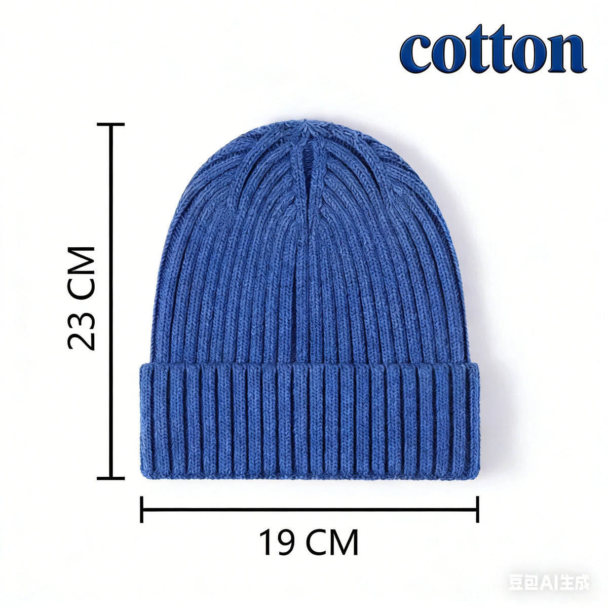 Warm knitted melon hat, winter beanie for women and men in a cozy textured design