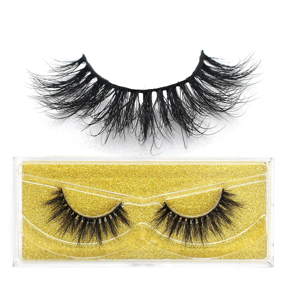 Dropshipping 3D Mink Eye Lashes Fluffy Volume Eyelash Extension Natural Wispy Full Strip Mink False Eyelashes Bulk Lash Makeup
