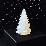 Christmas Trees Resin Natural Stone Amethyst Rose Quartz Luck Tree Handmade Ornaments Silicone Home Decoration Holiday Gift