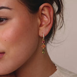 Multicolor geometric drop earrings with 18K gold plating by HSF Marketplace